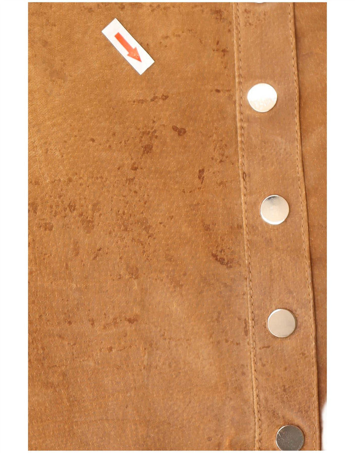 Damska zamszowa spódniczka mini Pimkie IT 44 Medium W32 Brązowa skóra