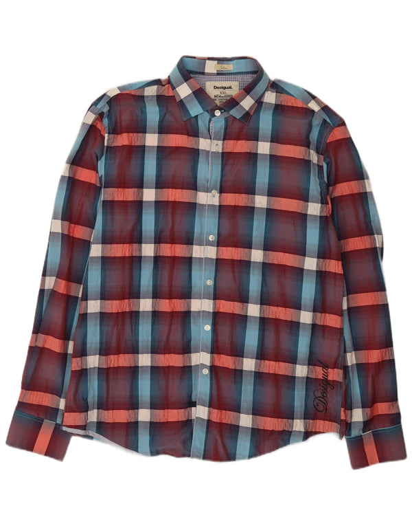 Koszula męska Desigual 2XL, wielokolorowa, bawełniana w kratę