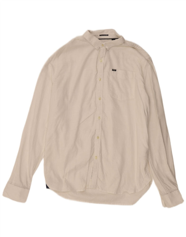 Koszula męska Superdry 2XL Biała bawełniana