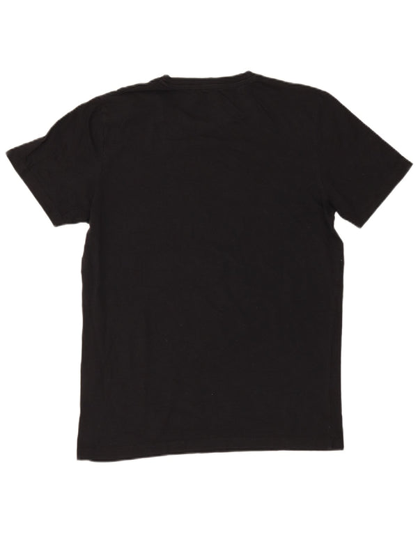 Męski T-shirt z grafiką Jack & Jones, średni czarny, bawełniany