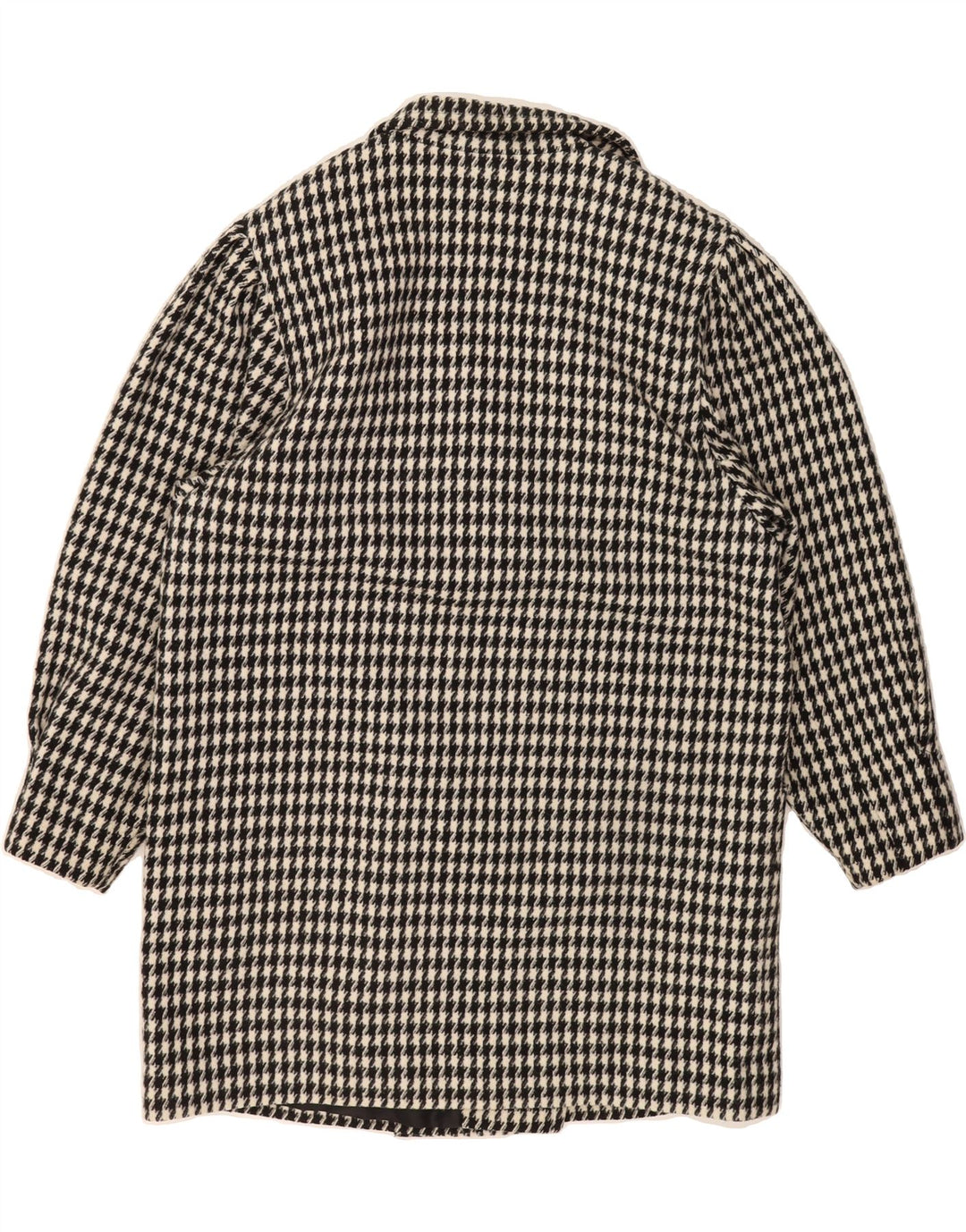 CANDA Womens Double Breasted Coat EU 40 Medium White Houndstooth Cotton Vintage Canda and Second-Hand Canda from Messina Hembry 