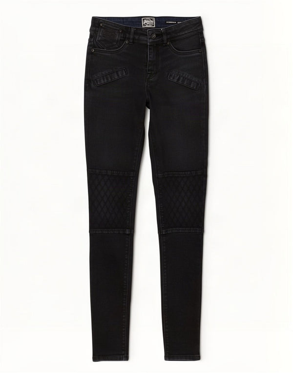 Damskie jeansy Superdry Standard Super Skinny W25 L32 Granatowe, bawełniane