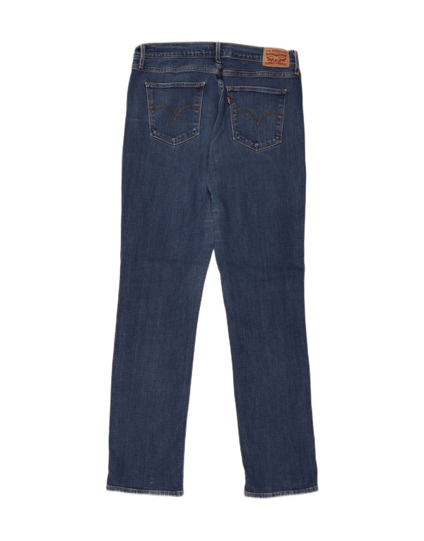 Damskie jeansy Levi's 724 z wysokim stanem, proste W31 L32, niebieska bawełna