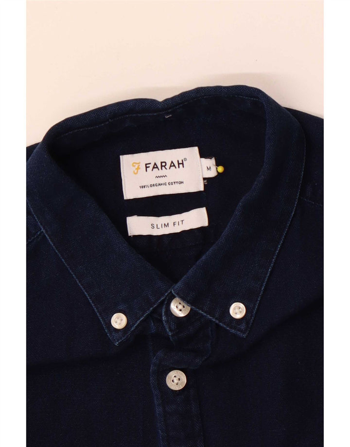 Farah męska koszula slim fit średni granatowy