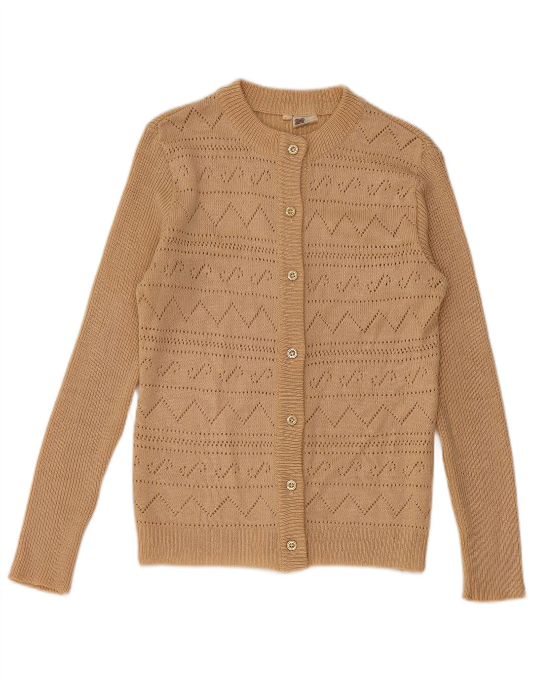 Sweter damski w stylu vintage IT 44 Średni beż Angora