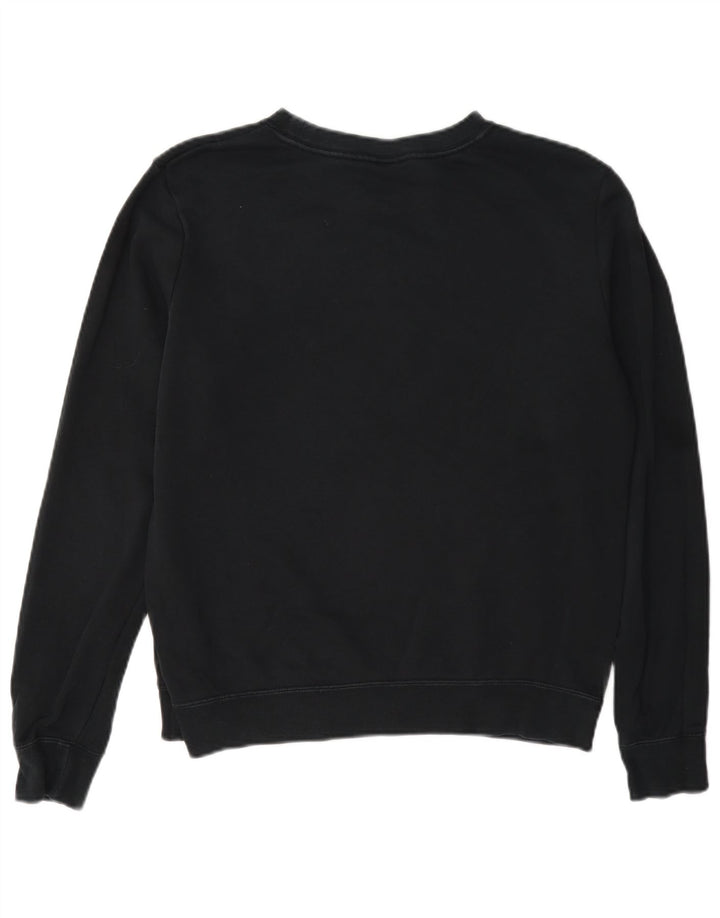 Damska bluza dresowa Nike z grafiką oversize, UK 10, mała, czarna, bawełniana