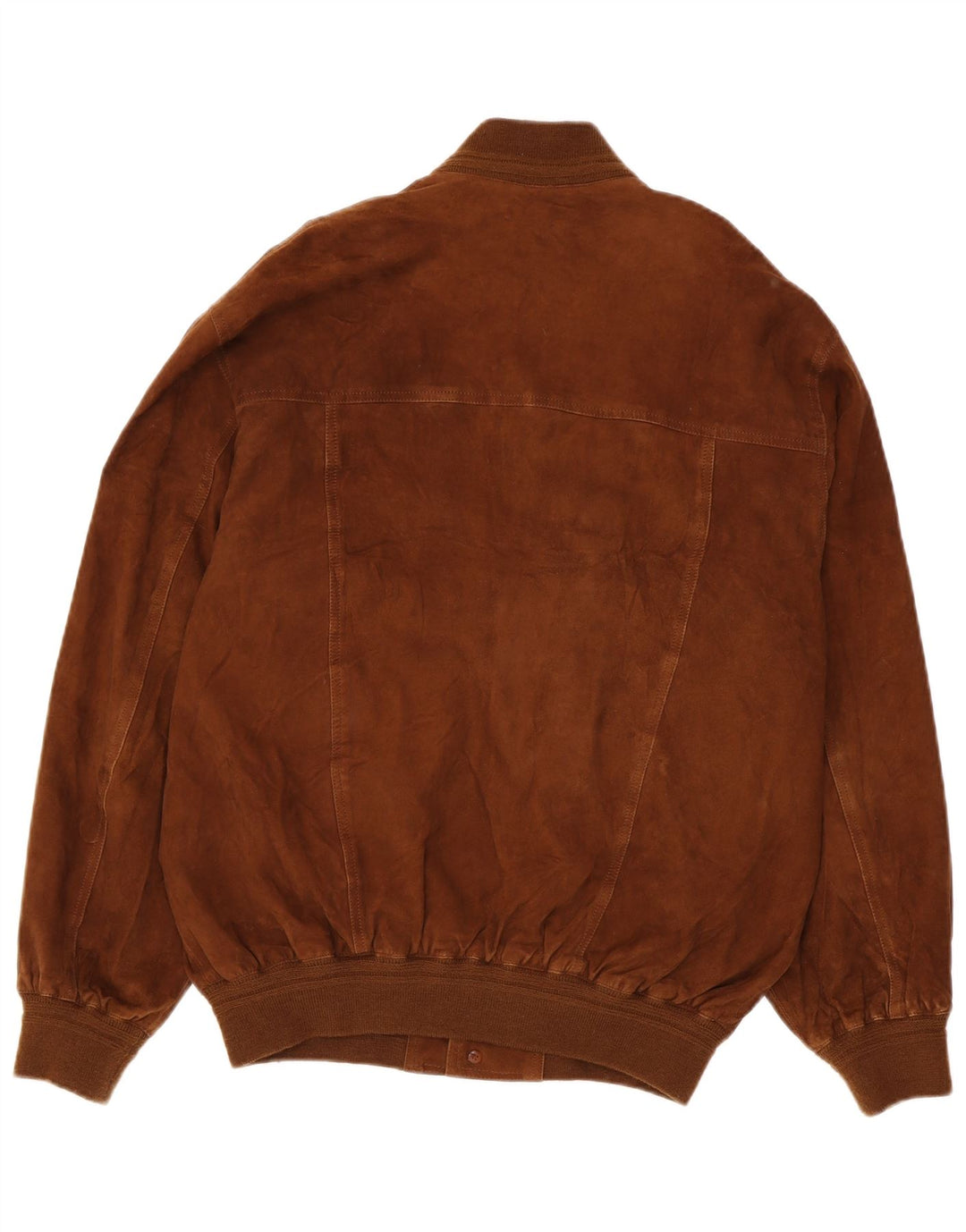Męska zamszowa kurtka bomber w stylu vintage IT 54 XL, brązowa bawełna