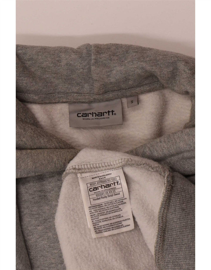 Męski sweter z kapturem Carhartt, mały, szary, bawełniany
