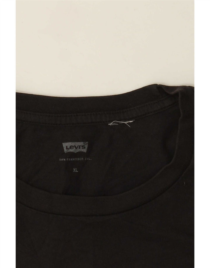 Męska koszulka z grafiką Levi's Top XL w kolorze czarnym