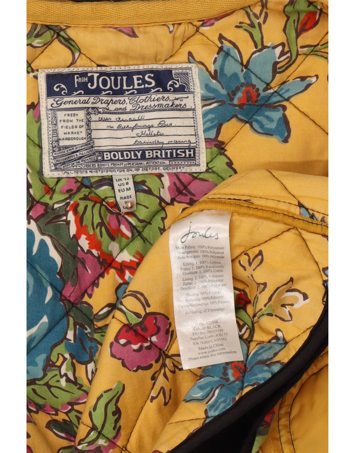 Damska pikowana kurtka JOULES UK 12, średni czarny poliamid