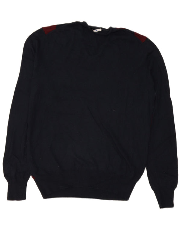 Sweter damski Gas z dekoltem w kształcie litery V UK 20 2XL Granatowy Argyle/Diamentowa Wiskoza