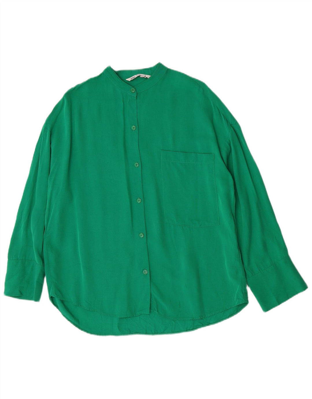 Damska koszula oversize Zara UK 6 XS Zielona wiskoza