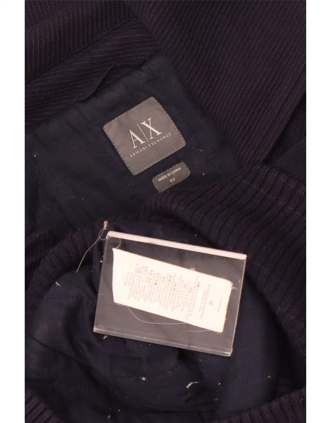 Damska kurtka bomberka Armani Exchange z podwójnymi piersiami, UK 6 XS, granatowa