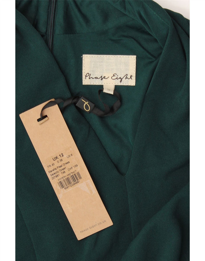 Damska sukienka o linii A z rękawem 3/4 Phase Eight, UK 12, średni zielony poliester