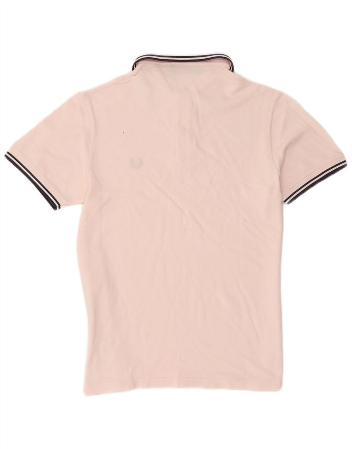 Męska koszulka polo Fred Perry, bawełniana w średnie różowe paski