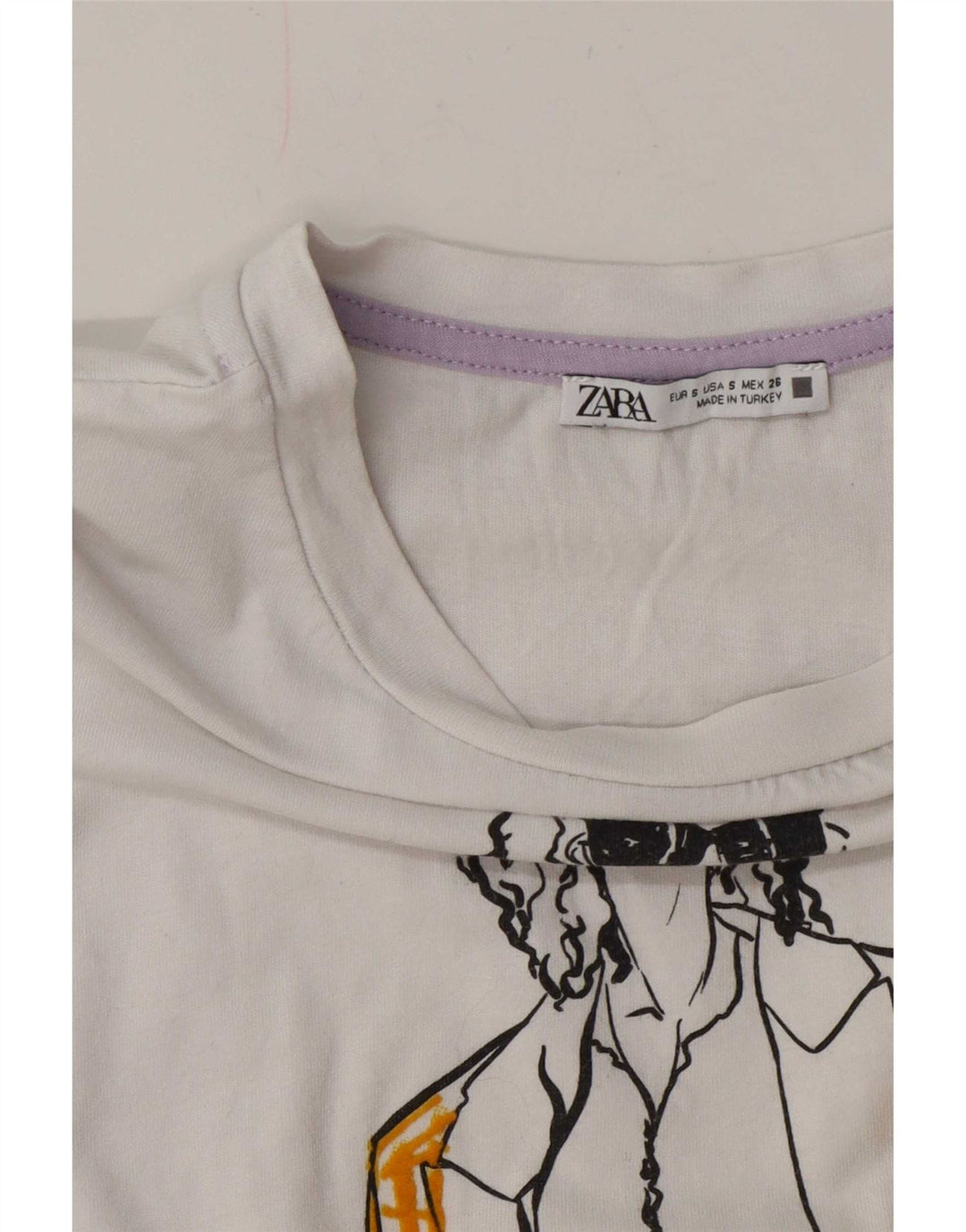 Damska koszulka oversize z grafiką Zara Top UK 10 Small White