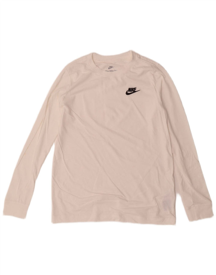 Chłopięca koszulka Nike z długim rękawem, 12-13 lat, duża, biała, bawełniana