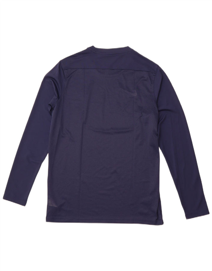 Męska koszulka NIKE Dri Fit Slim Fit z długim rękawem, duży, granatowy poliester