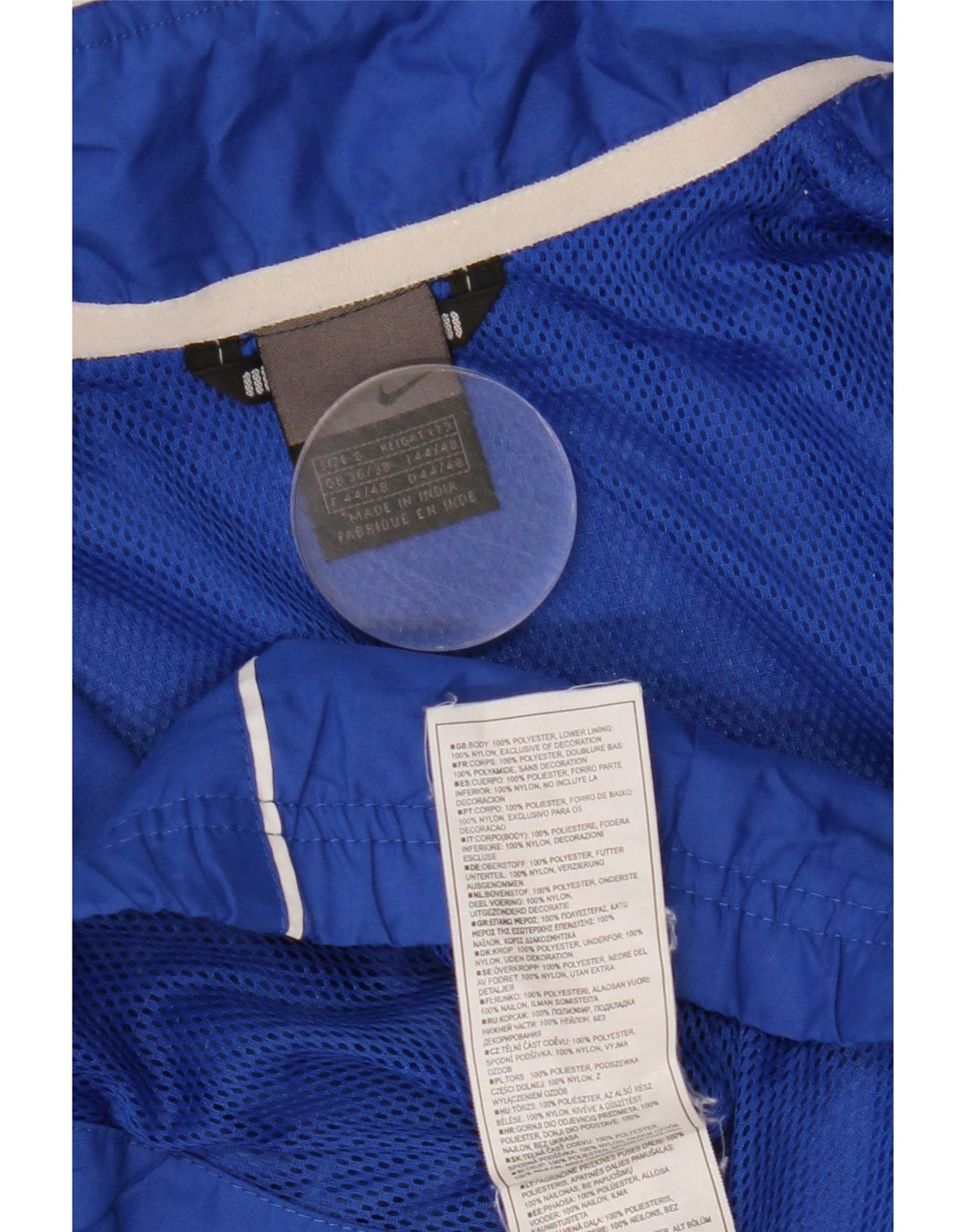 Męska kurtka dresowa NIKE UK 36/38 Mały niebieski nylon z blokami kolorów