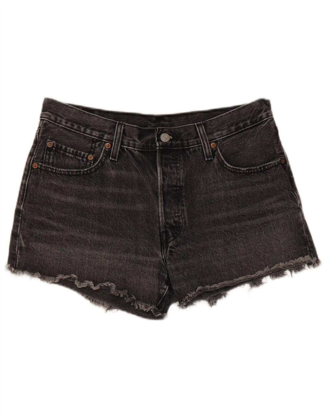 Damskie spodenki jeansowe Levi's 501 W29 Średnioszare bawełniane