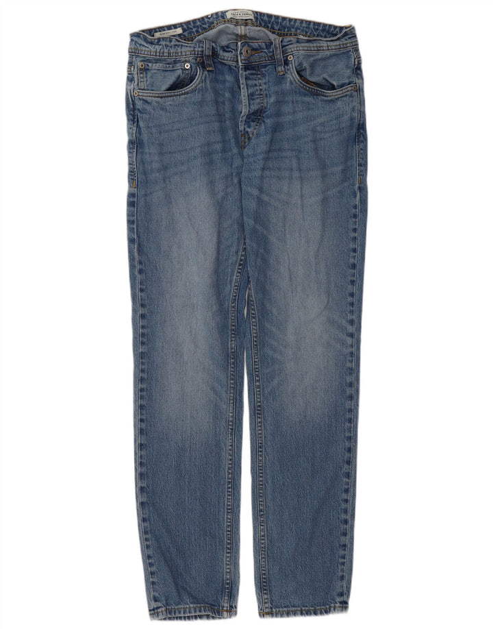 Męskie jeansy Jack & Jones Tim Slim W32 L32 Niebieskie bawełniane