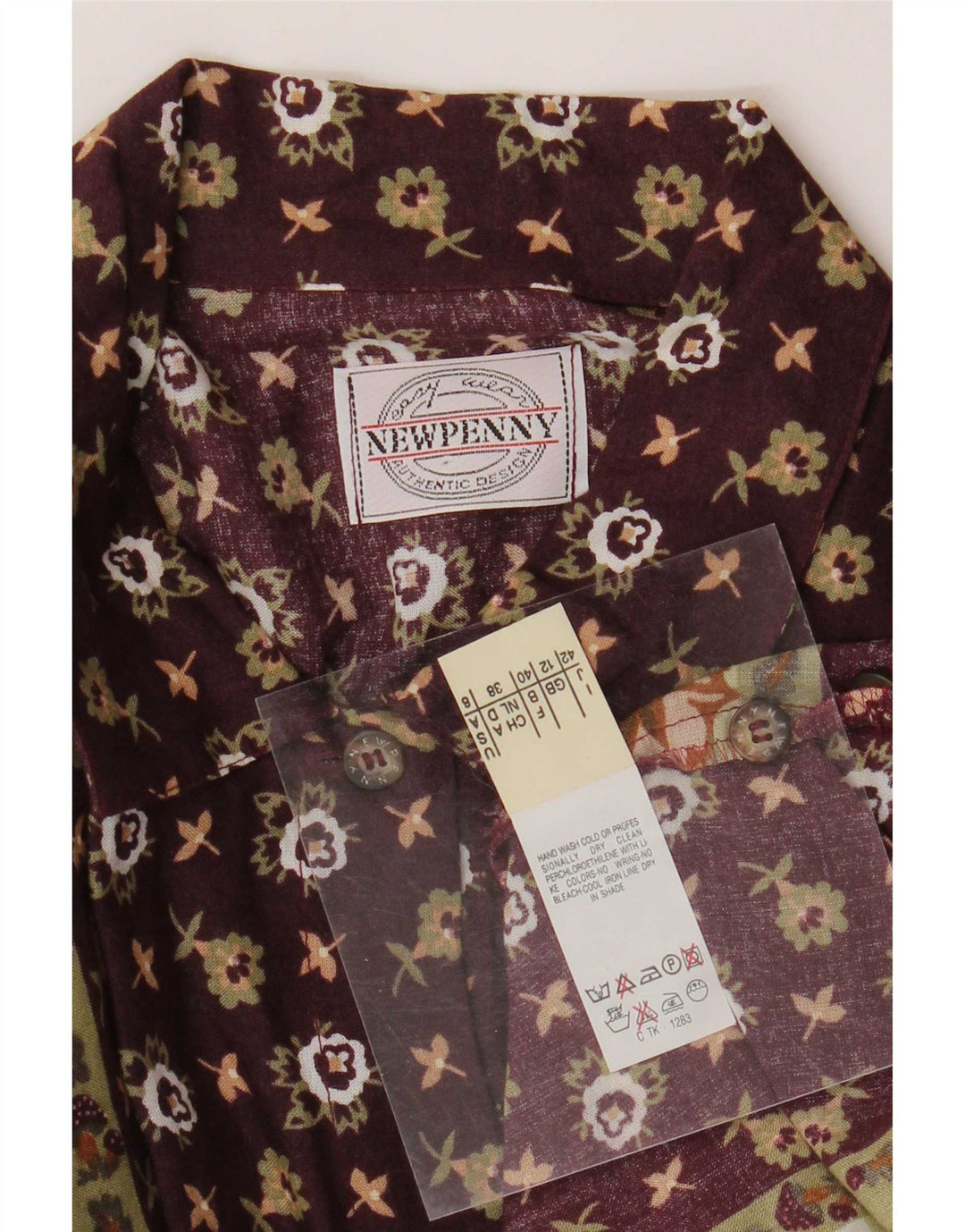 Nowa damska bluzka koszulowa Penny UK 12 Medium Wielobarwny blok kolorów