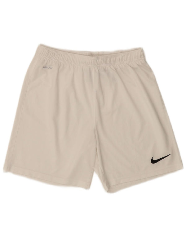 Nike Mens Dri Fit Sport Shorts Small White Polyester