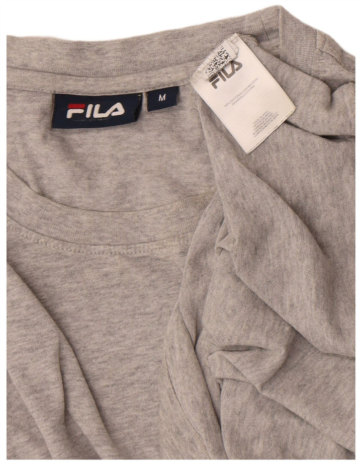 Męski T-shirt z grafiką Fila, średni szary