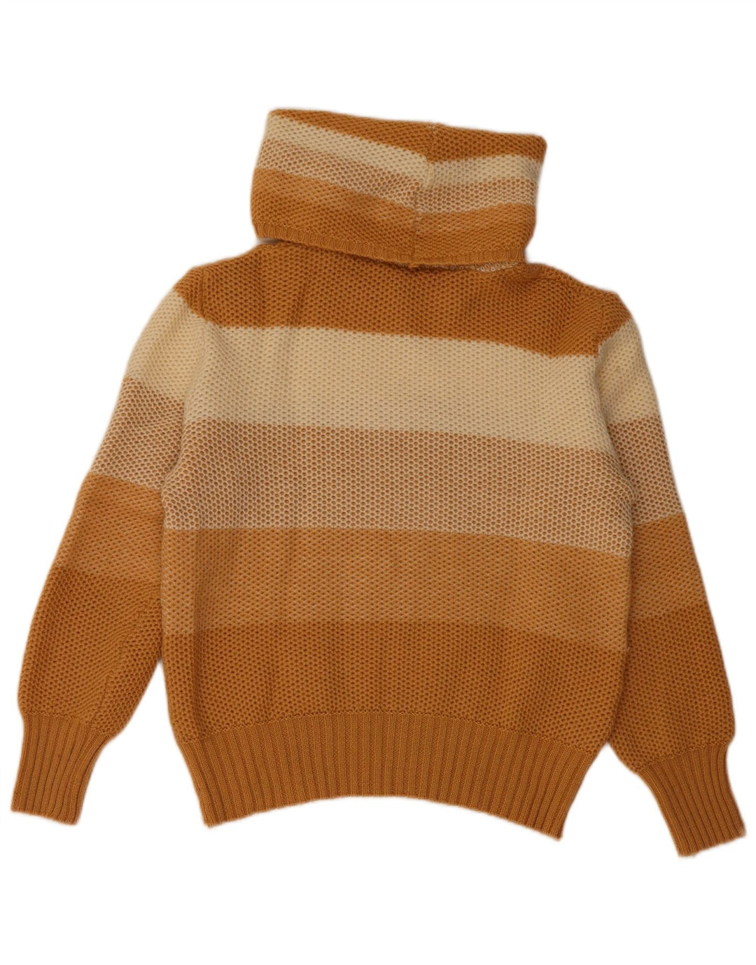 Damski sweter z golfem VINTAGE IT 44 w średnie beżowe paski