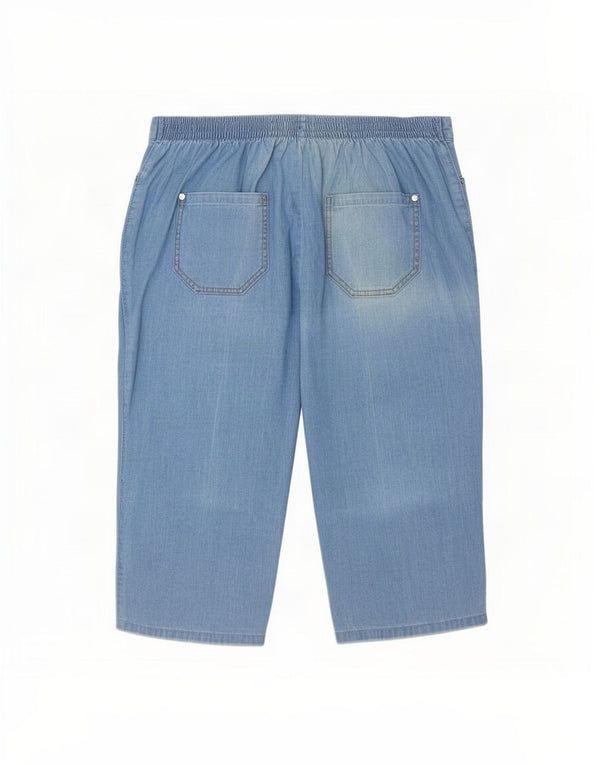 Marks & Spencer Damskie jeansowe bermudy UK 18 XL W36, niebieska bawełna