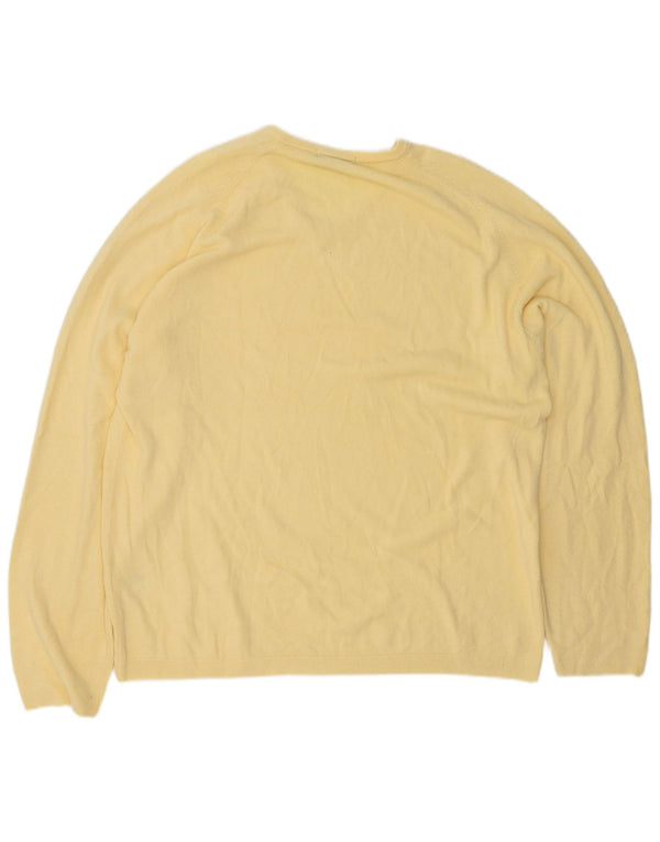 Marks & Spencer Męski sweter w kolorze niebieskim Harbor z dekoltem w kształcie litery V, XL, żółty akryl