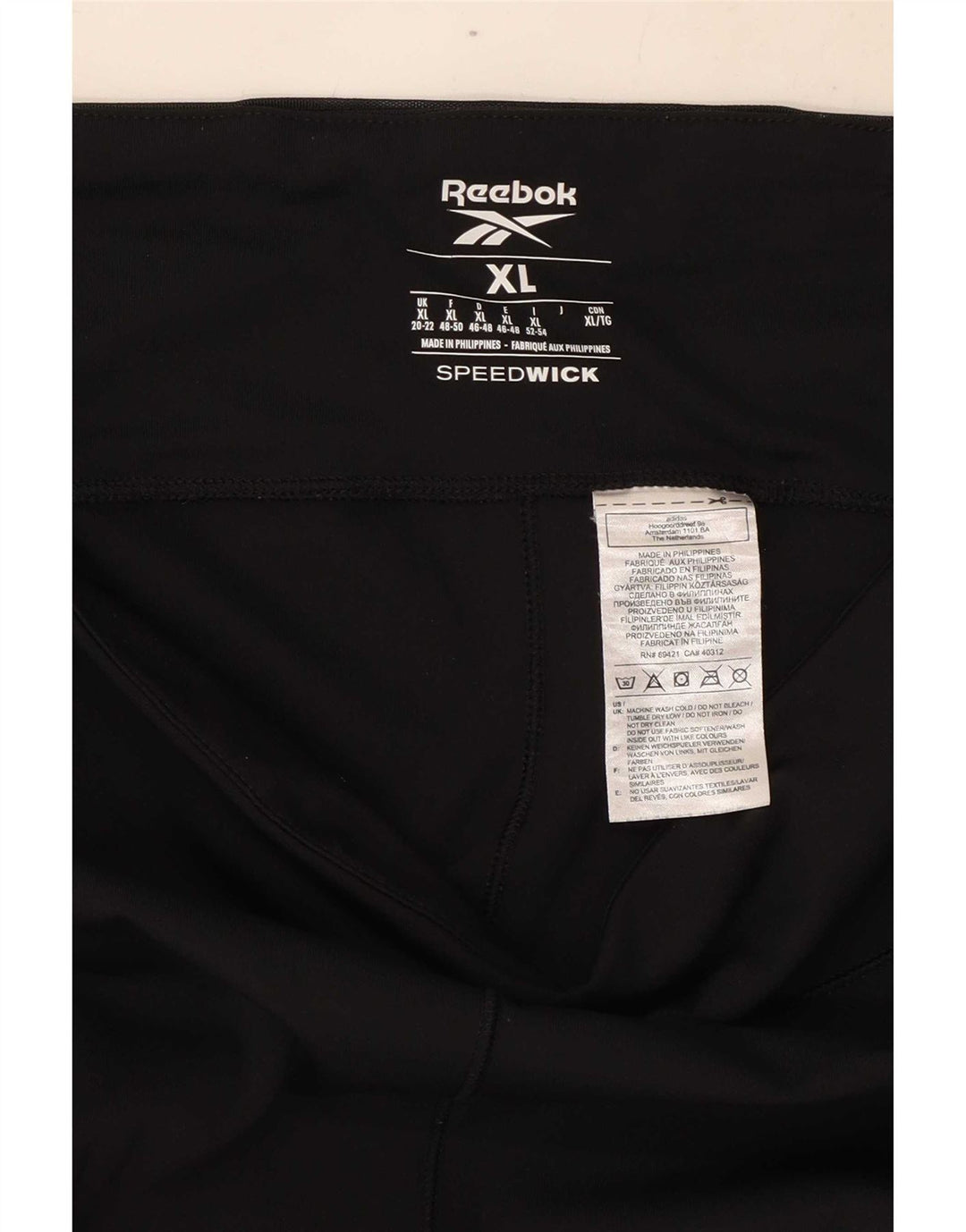 Damskie legginsy Reebok UK 20/22 XL, czarne