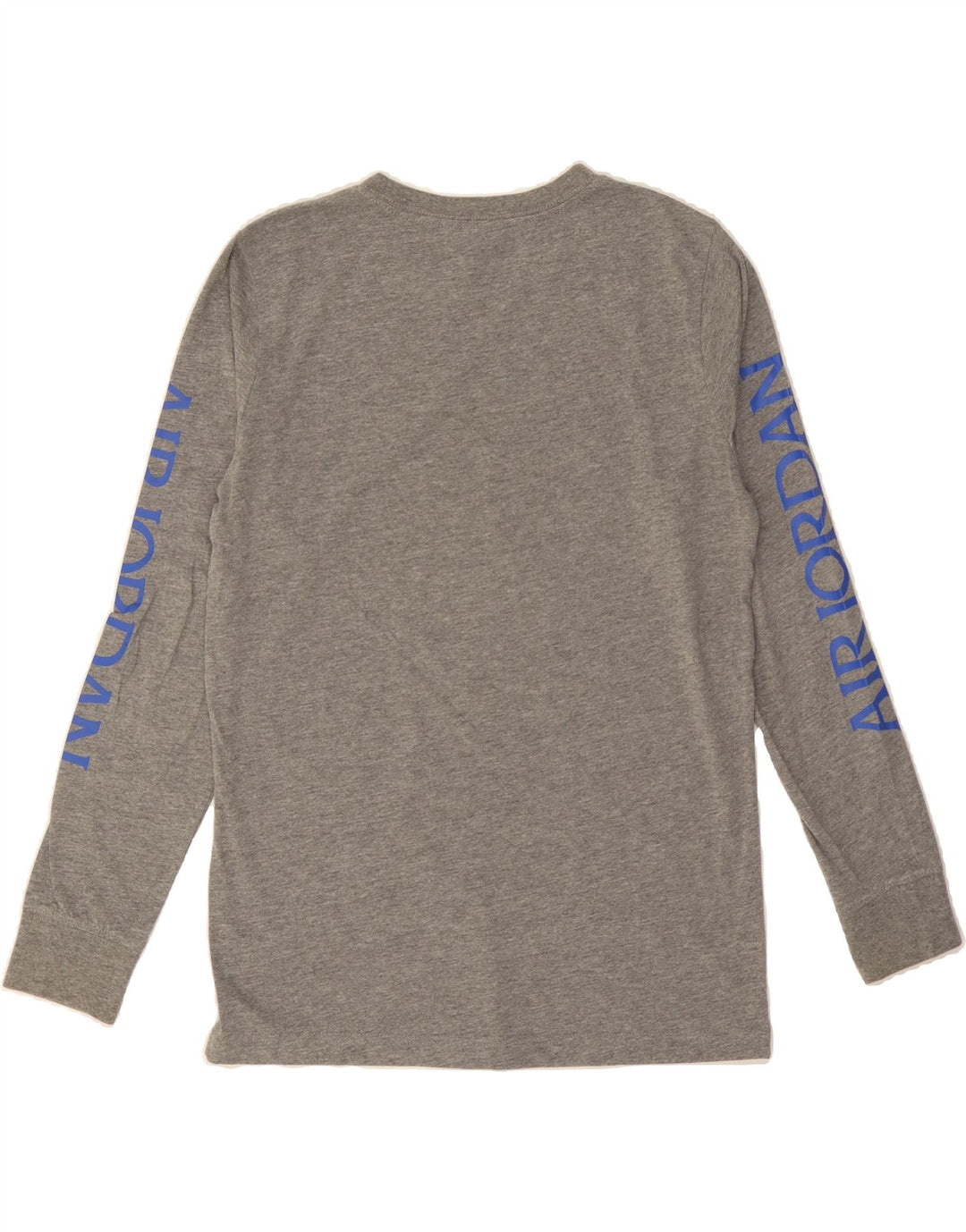 JORDAN Boys Graphic Top Long Sleeve 13-14 Years XL Grey Vintage Jordan and Second-Hand Jordan from Messina Hembry 
