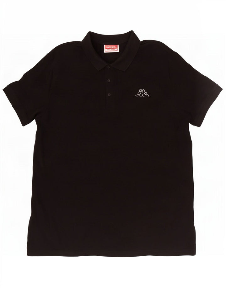 Męska koszulka polo Kappa 2XL Czarna bawełniana