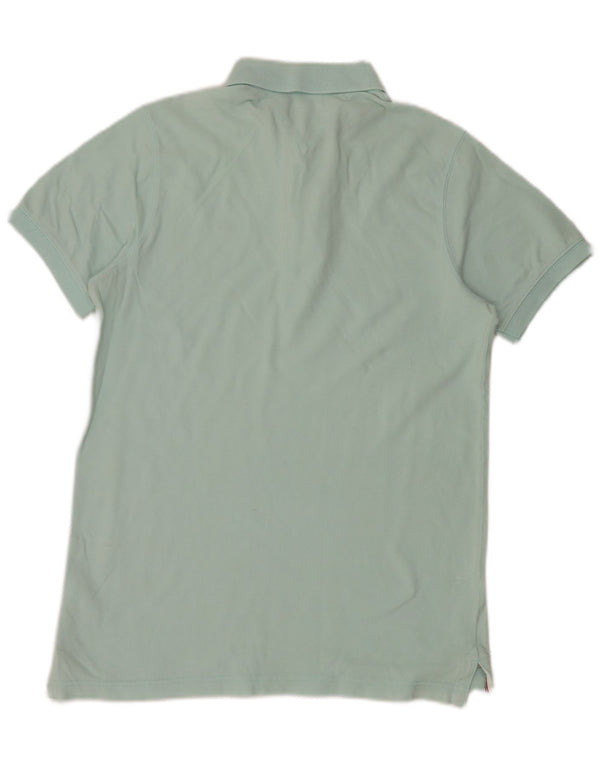 Męska koszulka polo Tommy Hilfiger, duża, turkusowa, bawełniana