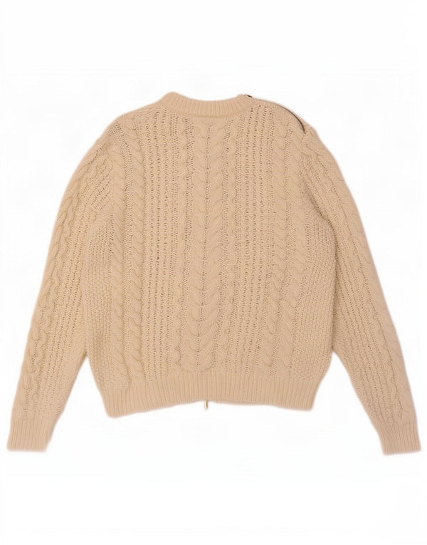 Sweter damski Polo Ralph Lauren z zamkiem błyskawicznym UK 16, duży w kolorze złamanej bieli