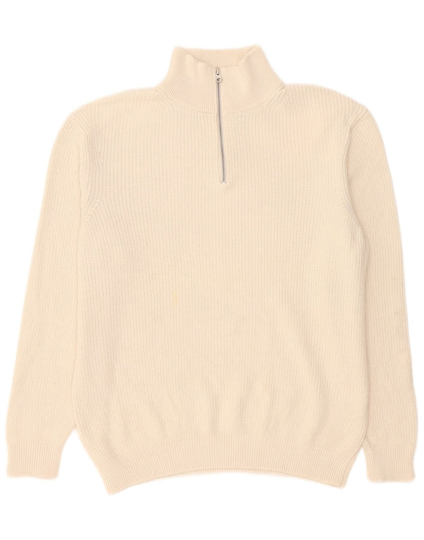 Męski sweter Zara z zamkiem błyskawicznym XL, biały