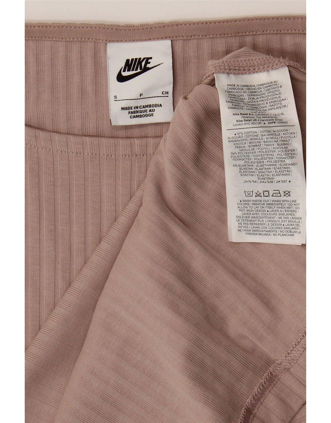 Damska koszulka NIKE Crop Oversize Top UK 10, mała, szara, bawełniana