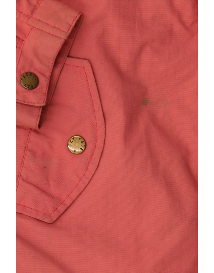 Damska kurtka wiatrówka z kapturem Fat Face UK 12, średni różowy nylon