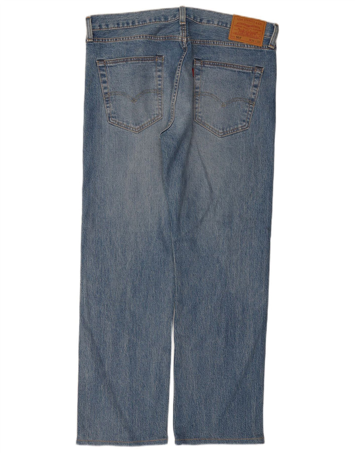 Męskie jeansy Levi's 501 Straight W36 L32 Niebieskie bawełniane