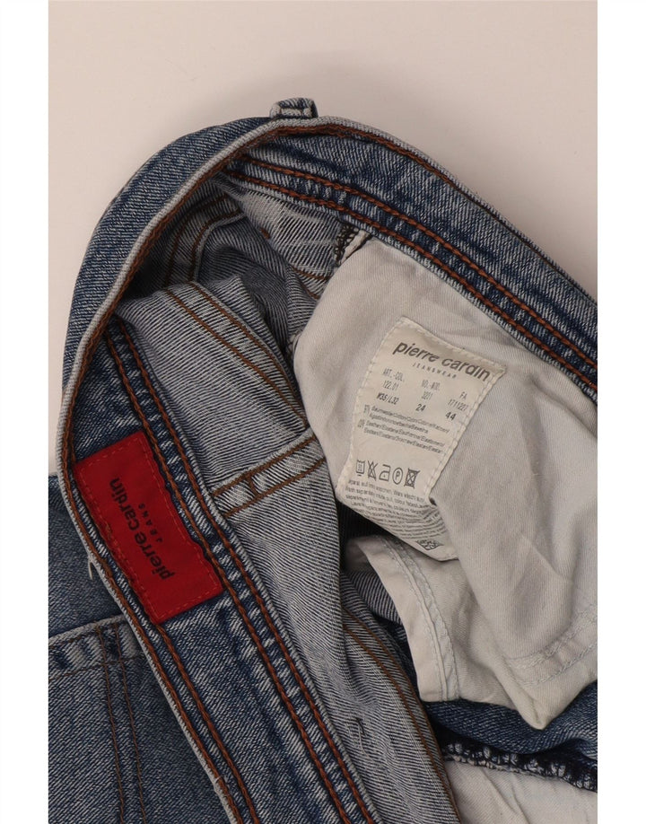 Męskie proste dżinsy Pierre Cardin W35 L32 Niebieskie bawełniane