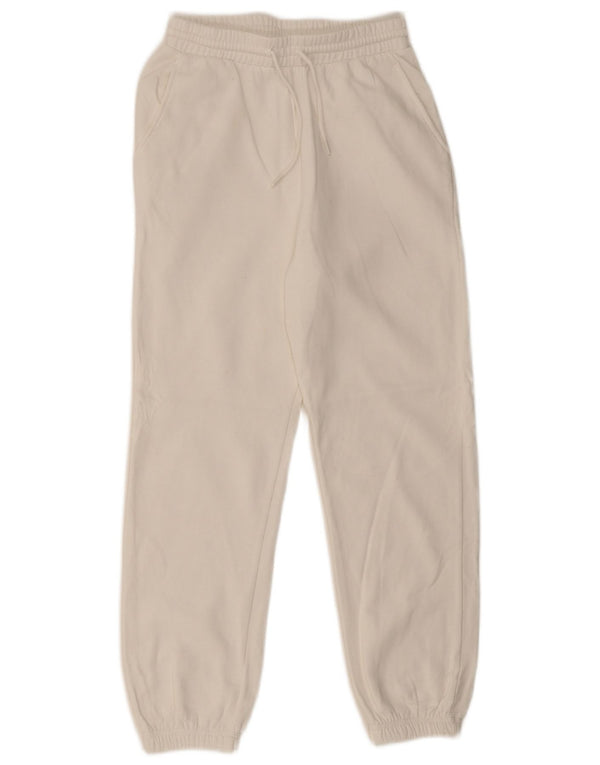 Damskie spodnie dresowe Zara Joggers UK 10 Small White Cotton