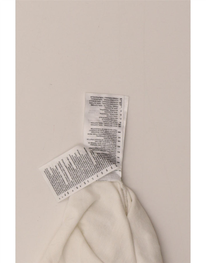 Męski T-shirt z grafiką ADIDAS, mały, biały, bawełniany