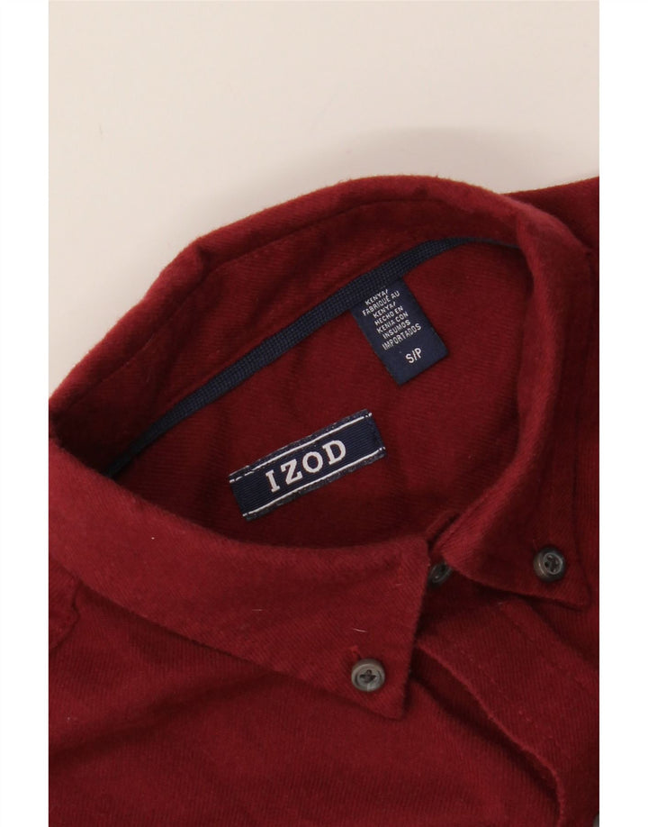 IZOD Mens Flannel Shirt Small Red Cotton Vintage Izod and Second-Hand Izod from Messina Hembry 