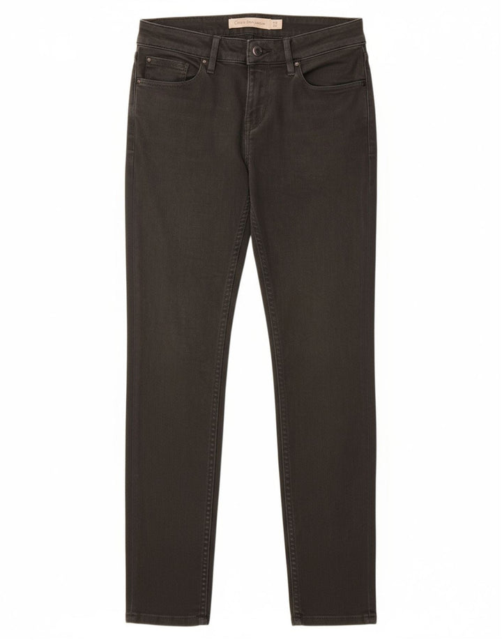 CALVIN KLEIN Womens Slim Jeans W28 L32 Grey Cotton