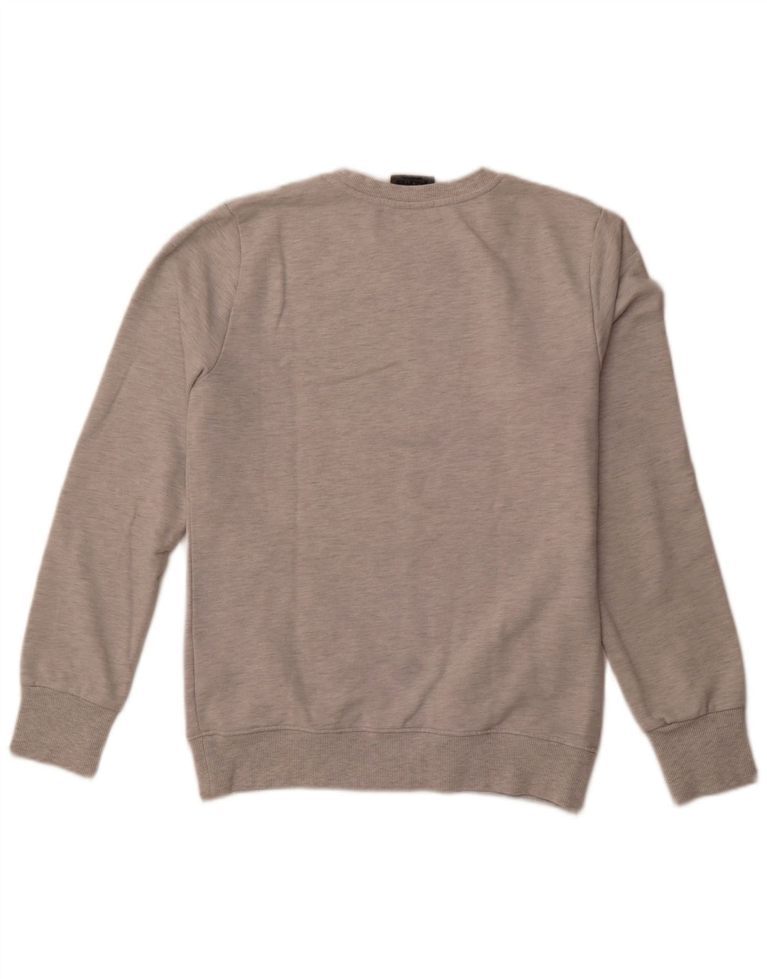 SUPERDRY Męski sweter z grafiką, duży, szary, bawełniany