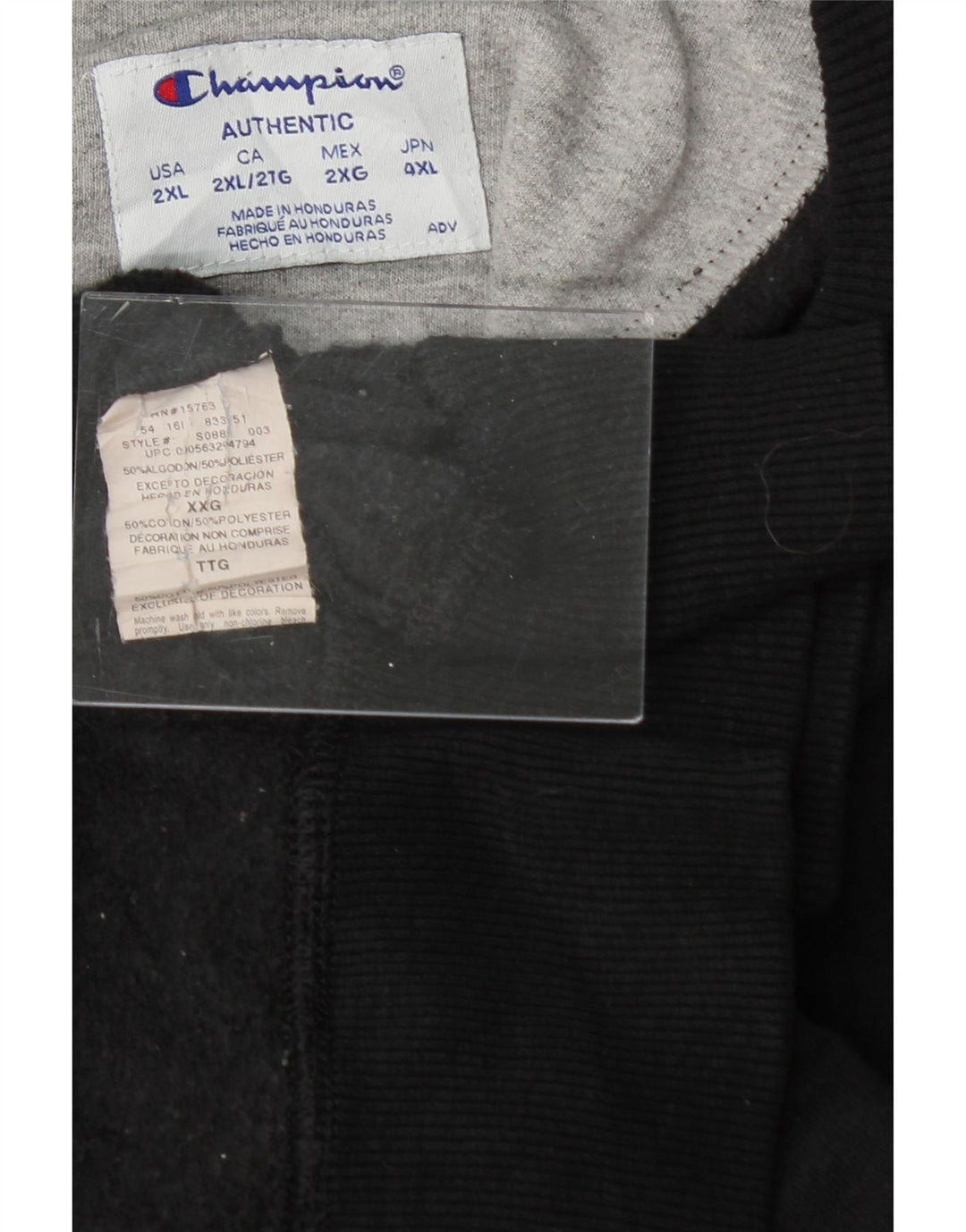 CHAMPION Mens Sweatshirt Jumper 2XL Black Cotton Vintage Champion and Second-Hand Champion from Messina Hembry 