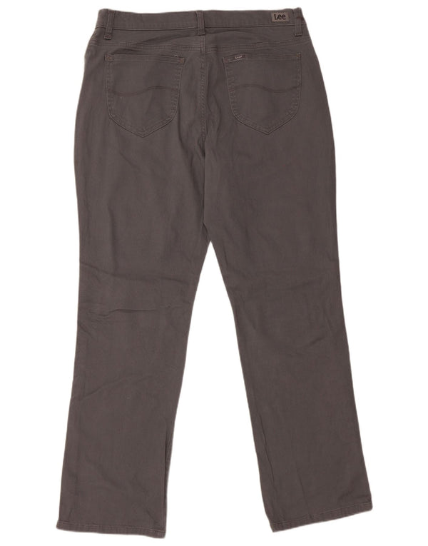 Damskie spodnie codzienne LEE o swobodnym kroju ze średnim stanem US 14 XL W36 L30 szare
