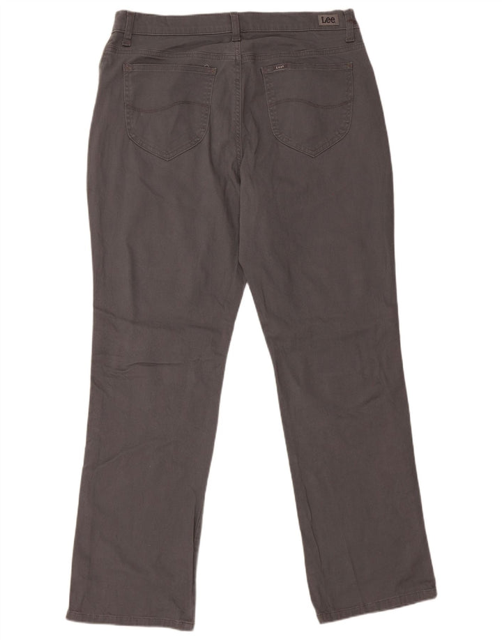 Damskie spodnie codzienne LEE o swobodnym kroju ze średnim stanem US 14 XL W36 L30 szare
