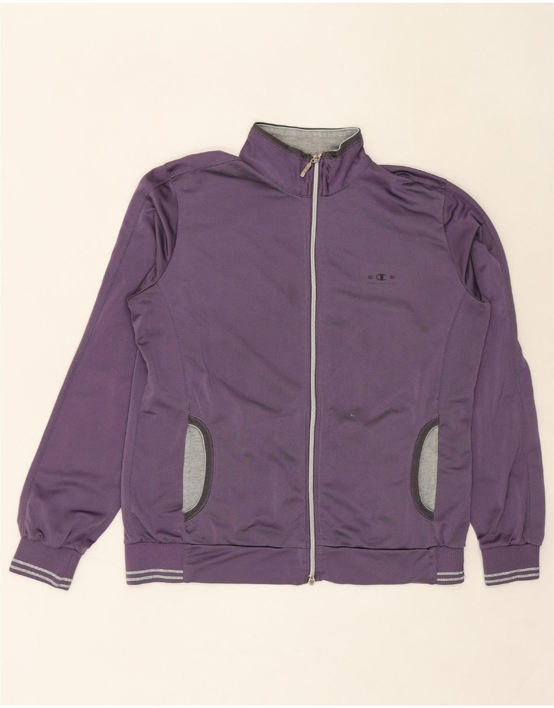CHAMPION Womens Tracksuit Top Jacket UK 18 XL Purple Polyester Vintage Champion and Second-Hand Champion from Messina Hembry 